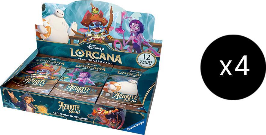 how many booster boxes in a case lorcana Lorcana: Azurite Sea Booster Box Case – Play Hoboken