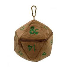 Load image into Gallery viewer, Bag: D&D Plush D20 Dice Bag- Copper and Green
