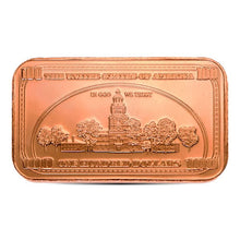 Load image into Gallery viewer, Copper Bar - 1 oz - Ben Franklin Note - 1 AVDP Oz, .999 Pure Copper
