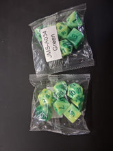 Load image into Gallery viewer, Sea Glass Oasis 7-Die DND Dice Set

