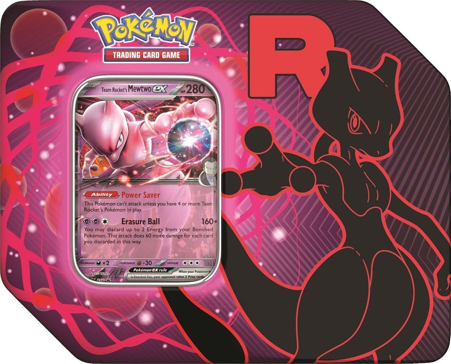 Pokemon: Team Rocket Tin - Mewtwo, Nidoking, or Persian