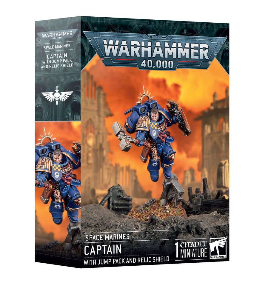 Space Marines Captain with Jump Pack and Relic Shield