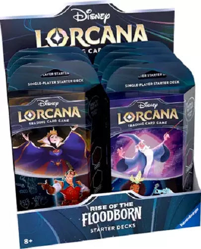 Disney Lorcana: Rise of the Floodborn Starter Deck Display (8 Decks)